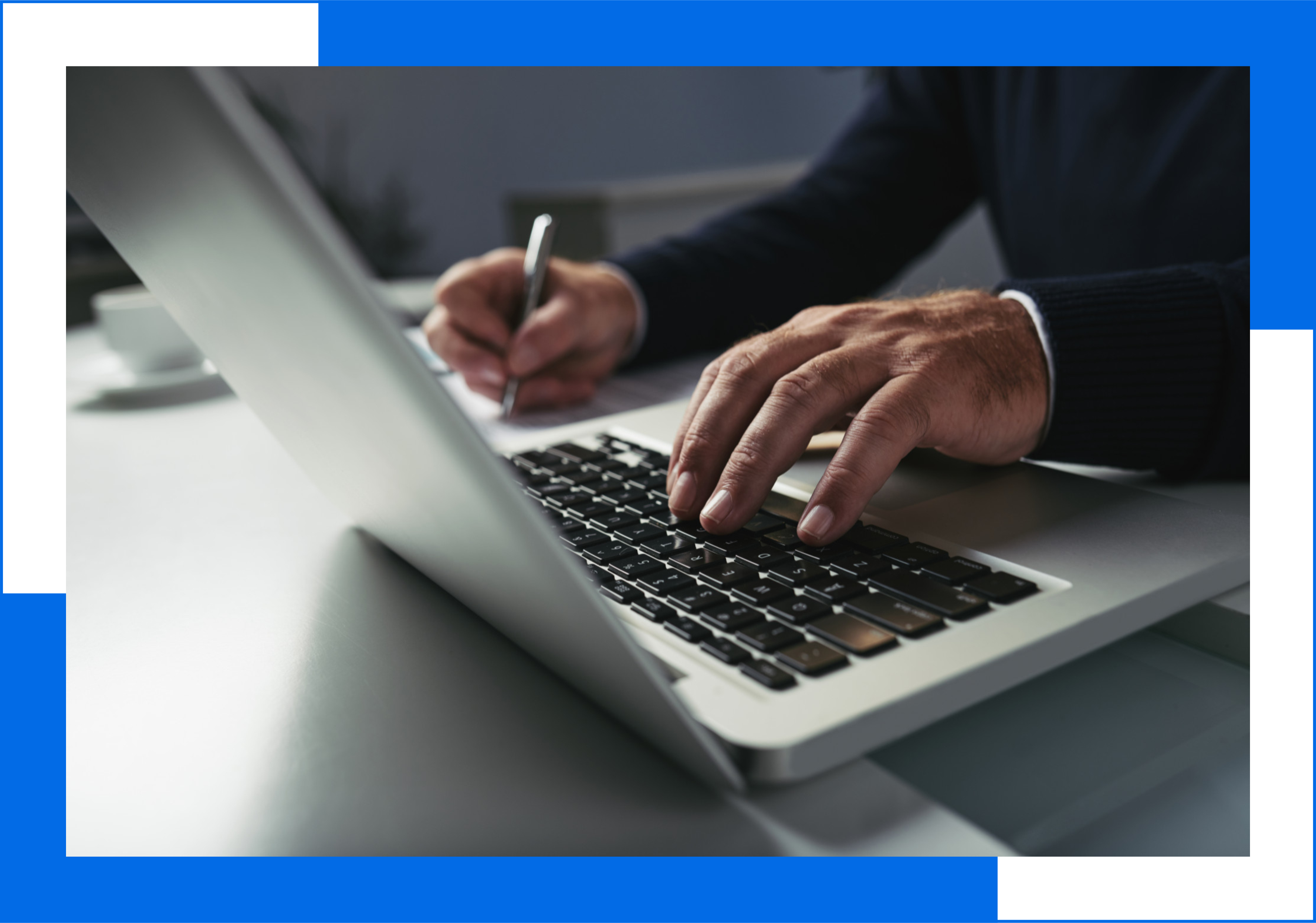 Team working at computer